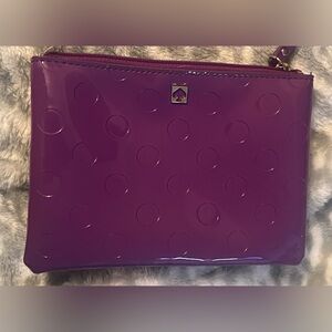 Kate Spade Glossy Purple Dot Pouch